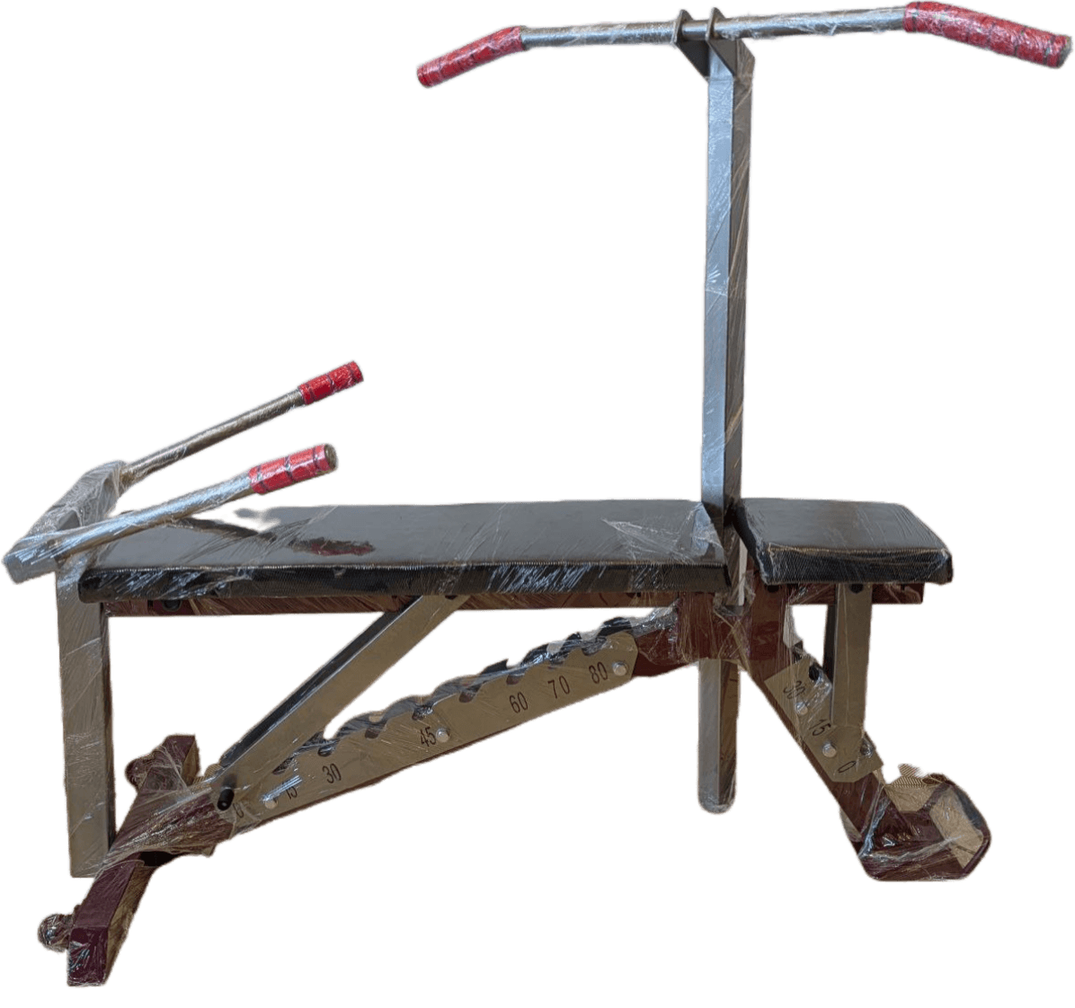 Adjustable bench with pullup & dips