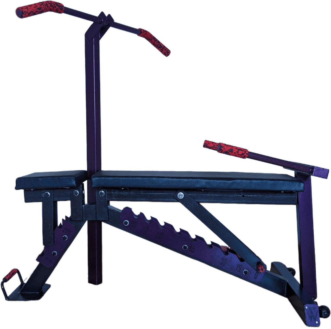 Adjustable bench with pullup & dips